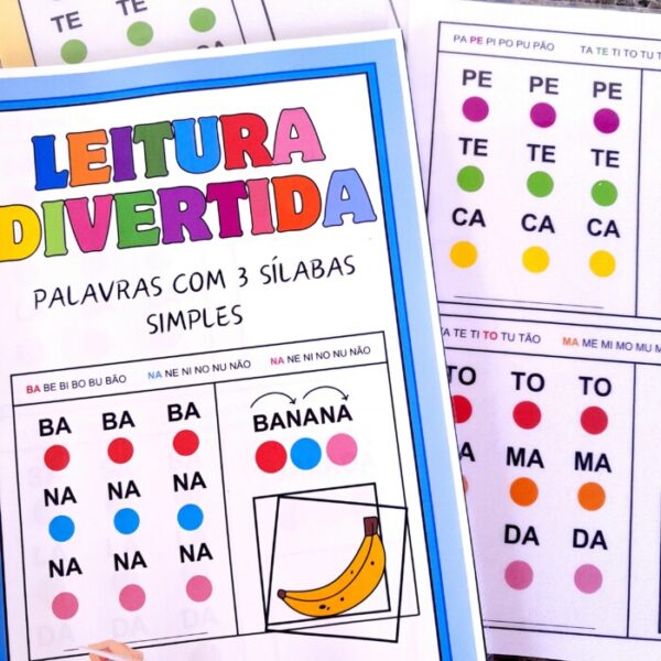 APOSTILA LEITURA DIVERTIDA COM 3 SÍLABAS SIMPLES