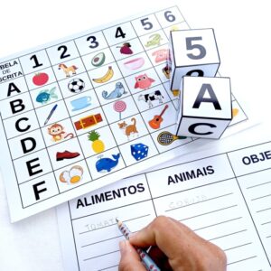 TABELA DE ESCRITA SÍLABAS SIMPLES