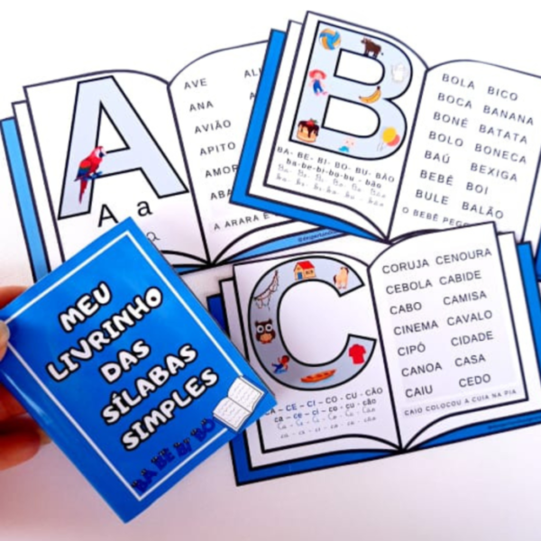 FICHAS DE LEITURA SÍLABAS SIMPLES FORMATO LIVRINHO - Imagem 2
