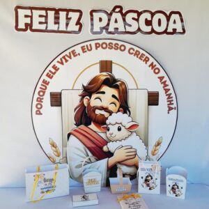 KIT PÁSCOA CRISTÃ PAINEL + LEMBRANCINHAS