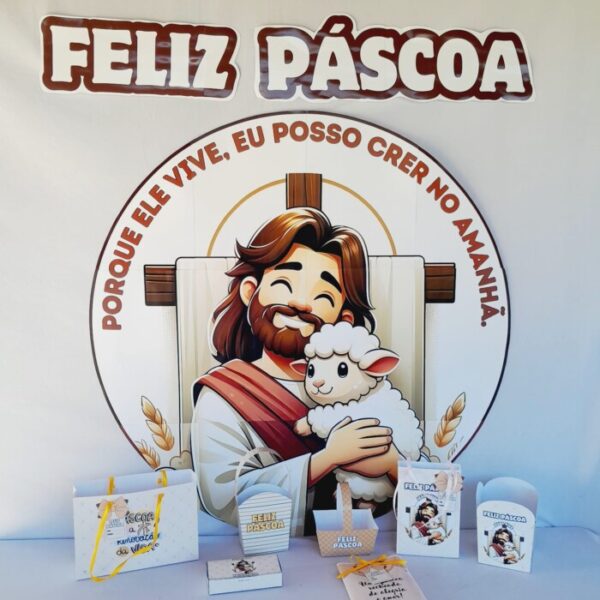KIT PÁSCOA CRISTÃ PAINEL + LEMBRANCINHAS
