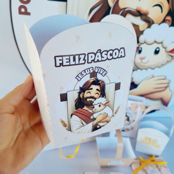 KIT PÁSCOA CRISTÃ PAINEL + LEMBRANCINHAS - Imagem 4