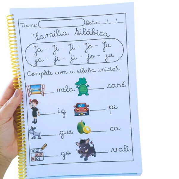APOSTILA DE SÍLABAS SIMPLES LETRA CURSIVA - Imagem 2