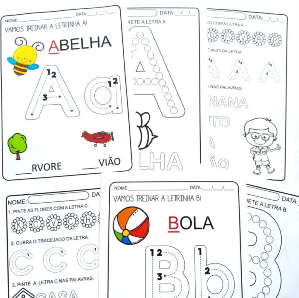 CADERNO DAS LETRAS DE A A Z