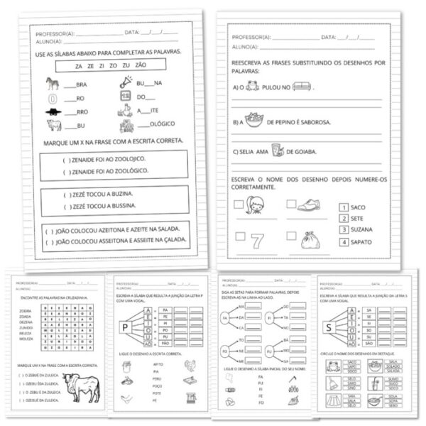 APOSTILA PARA ALFABETIZAÇÃO COM SÍLABAS SIMPLES + FICHAS DE LEITURA - Imagem 3
