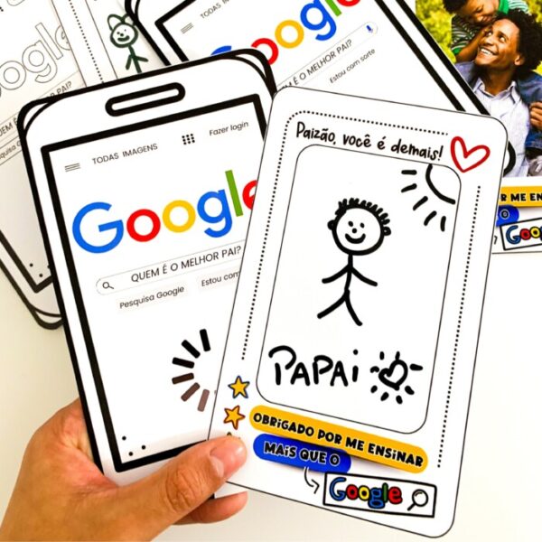 CARTÃO DIA DOS PAIS TEMA GOOGLE