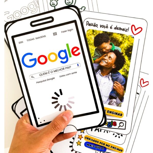 CARTÃO DIA DOS PAIS TEMA GOOGLE - Imagem 2