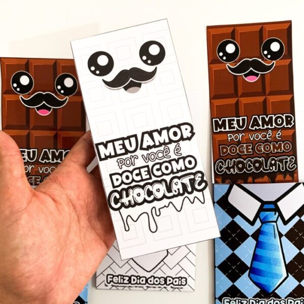 CARTÃO DIA DOS PAIS TEMA CHOCOLATE - Imagem 2