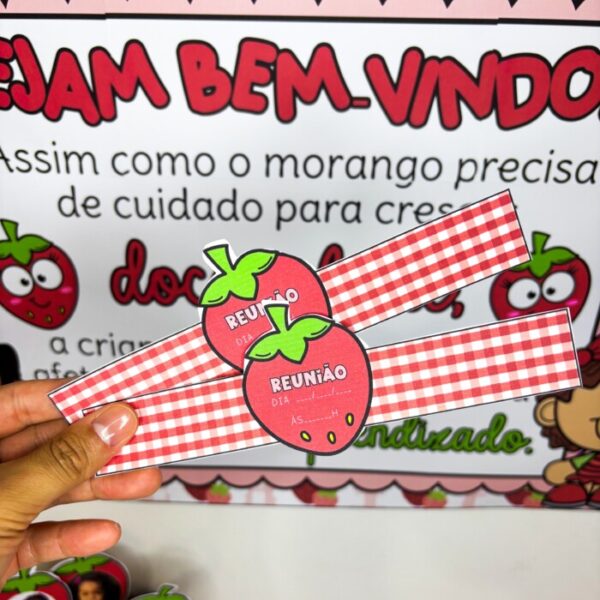 KIT REUNIÃO DE PAIS MORANGO DO AMOR - Imagem 5