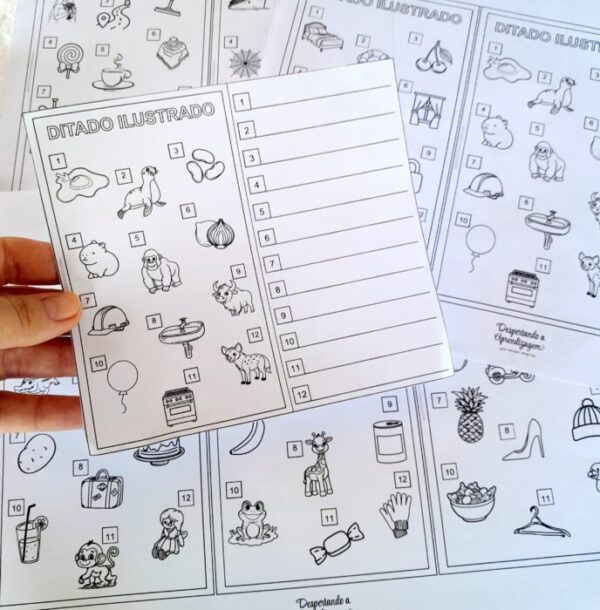 FICHAS DITADO ILUSTRADO SÍLABAS SIMPLES - Imagem 3