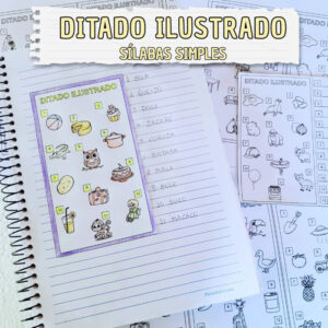 FICHAS DITADO ILUSTRADO SÍLABAS SIMPLES