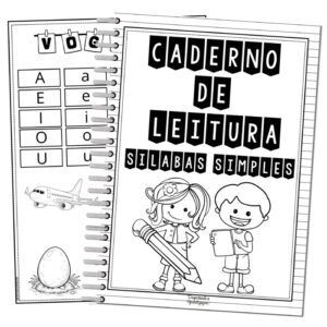 CADERNO DE LEITURA COM SÍLABAS SIMPLES DE A A Z