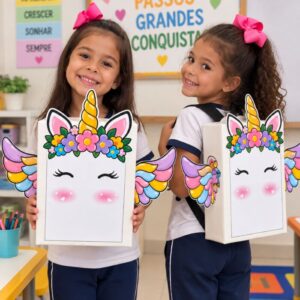 MOCHILA MALUCA DE UNICÓRNIO SEMANA DA CRIANÇA