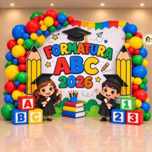 PAINEL FORMATURA ABC COM TOTENS