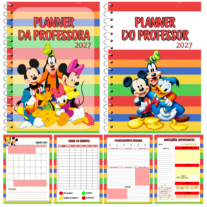 PLANNER 2027 TURMA DO MICKEY  CADERNO DO (A) PROFESSOR (A)